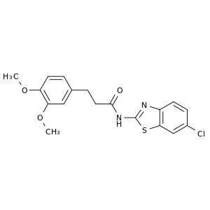 N-(6-氯-2-苯并噻唑)-3,4-二甲氧基苯丙酰胺