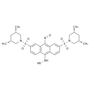 rel-2,7-双(((3R,5S)-3,5-二甲基哌啶-1-基)磺酰基)蒽-9,10-二酮二肟