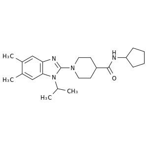 N-环戊基-1-(1-异丙基-5,6-二甲基-1H-苯并[D]咪唑-2-基)哌啶-4-甲酰胺
