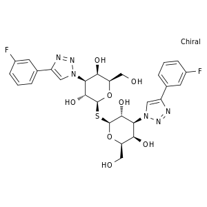 (2R,2'R,3R,3'R,4S,4'S,5R,5'R,6S,6'S)-6,6'-硫基双(4-(4-(3-氟苯基)-1H-1,2,3-三唑-1-基)-2-(羟甲基)四氢-2H-吡喃-3,5-二醇)