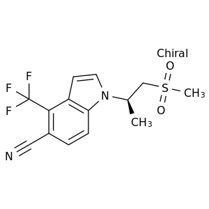 (R)-1-(1-(甲基磺酰基)丙-2-基)-4-(三氟甲基)-1H-吲哚-5-甲腈