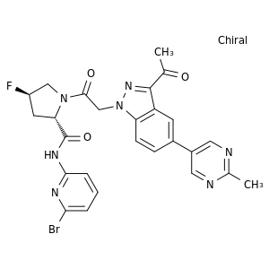 (2S,4R)-1-(2-(3-乙酰基-5-(2-甲基嘧啶-5-基)-1H-吲唑-1-基)乙酰基)-N-(6-溴吡啶-2-基)-4-氟吡咯烷-2-甲酰胺