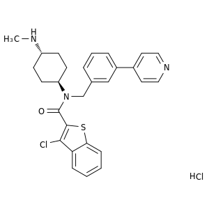 rel-3-氯-N-((1r,4r)-4-(甲基氨基)环己基)-N-(3-(吡啶-4-基)苄基)苯并[b]噻吩-2-甲酰胺盐酸盐