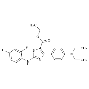 4-(4-(二乙基氨基)苯基)-2-((2,4-二氟苯基)氨基)噻唑-5-羧酸乙酯