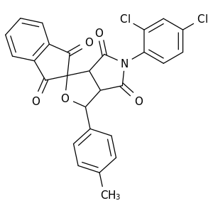 5-(2,4-二氯苯基)-3-(对甲苯基)-3a,6a-二氢螺[呋喃并[3,4-c]吡咯-1,2’-茚]-1’,3’,4,6(3H,5H)-四酮
